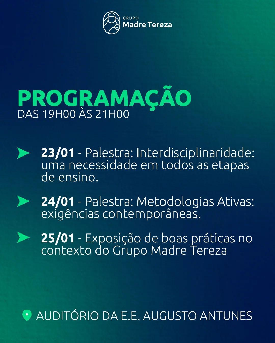 Grupo Madre Tereza realiza Jornada Pedagógica do primeiro semestre de 2023.