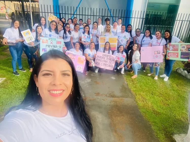 Alunos do Grupo Madre Tereza realizam Blitz Educativa sobre prevenção de DSTs no Carnaval de Vitória do Jari