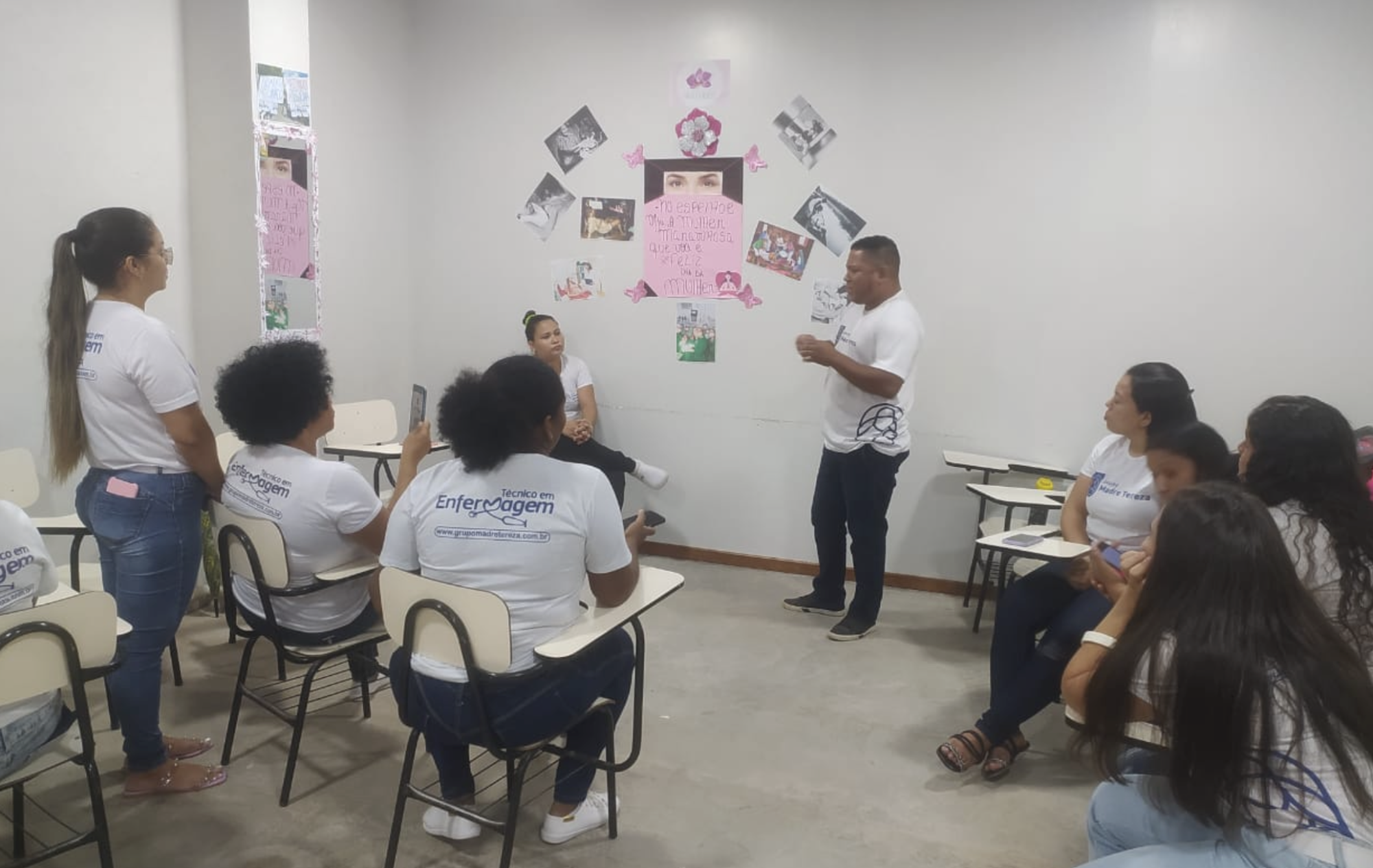 Alunos do Curso Técnico em Enfermagem Promovem Ação de Saúde da Mulher no Polo Técnico do Grupo Madre Tereza