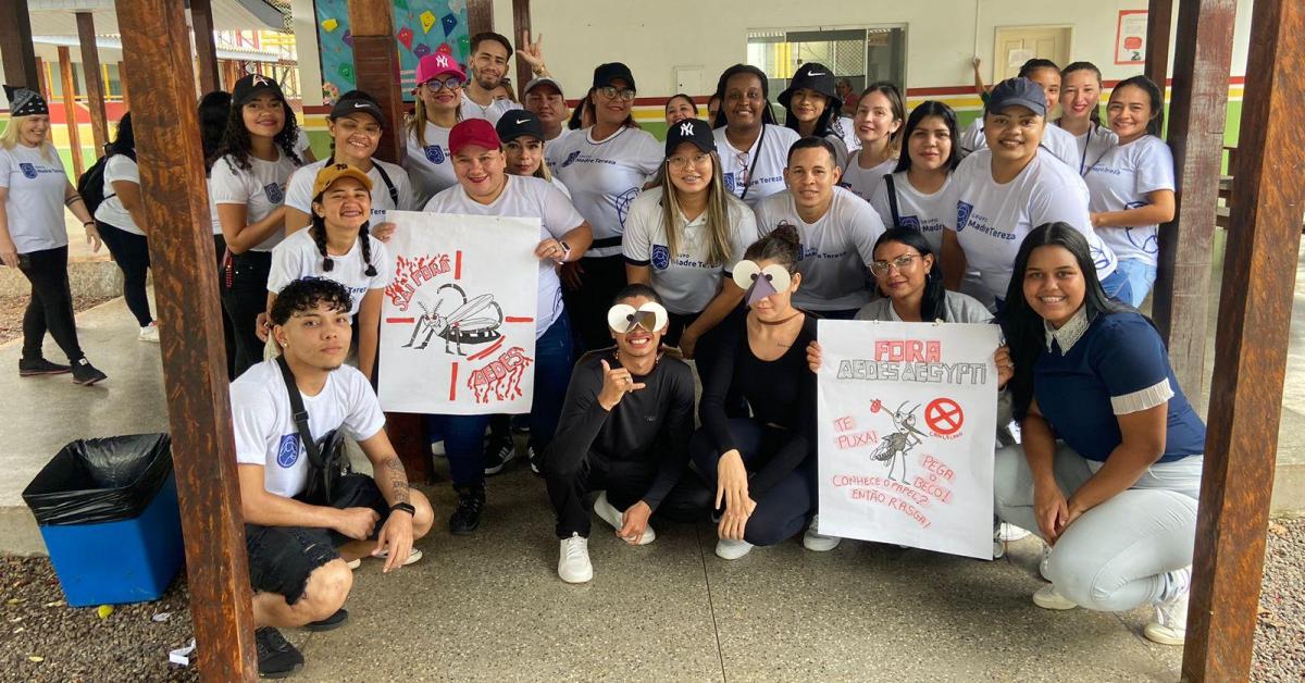 Alunos da Escola Madre Tereza Macapá lideram "Dia D contra Dengue" para proteger a comunidade