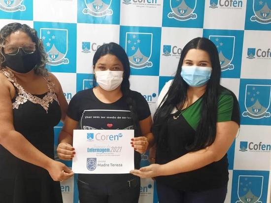 O Grupo Madre Tereza participa premiação de sorteio realizado pelo Conselho Regional de Enfermagem (COREN-AP)