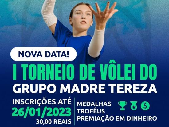 Torneio de Vôlei do Grupo Madre Tereza chegando! Inscrições já abertas.